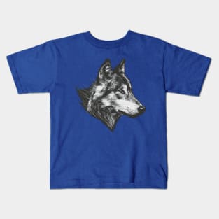 Wolf Wolf Head Beautiful Motif Kids T-Shirt